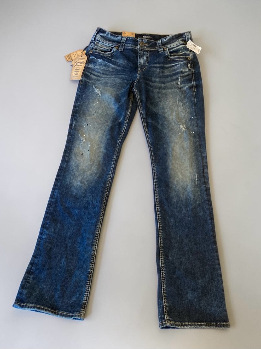 Trendy Silver Jeans Company 30x33 NWT Fluid Denim Mid Slim Boot